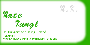 mate kungl business card